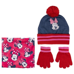 Set pentru copii, cu căciulă, mănuși și guler, personaj Minnie, Cerda