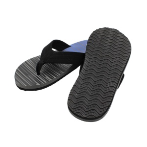 Șlapi flip-flop bărbați, Perletti, negru cu albastru