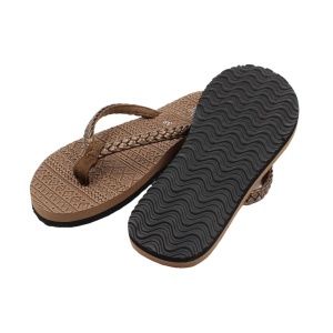Șlapi flip-flops pentru femei, Perletti, maroniu
