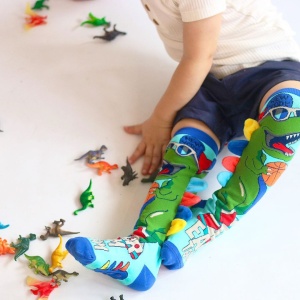 Șosete lungi colorate Madmia pentru băieți Dinosaur 3-5 ani