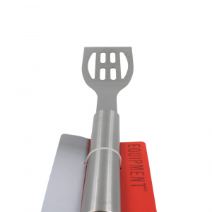 Spatulă din inox cu fante pentru grătar – 43 cm, design ergonomic