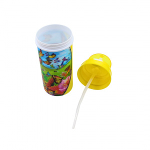 Sticlă apă pentru copii model fluturași 500ml - Img 3