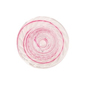Suport din sticlă, Pip Studio, Swirl Pink, 22 cm, colecția Jolie