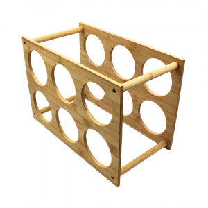 Suport pentru 6 sticle de vin, bambus, 35x24x18.5 cm, Excellent Houseware