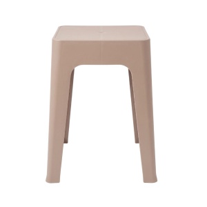 Taburet suprapozabil din plastic, 33x33x47cm, taupe