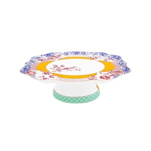 Tavă din porțelan, pentru tort, Pip Studio, 24x24 cm, colecția Royal Multi