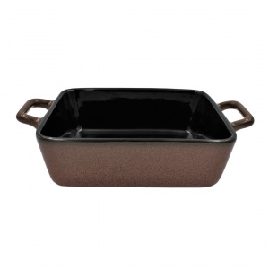 Tavita ceramica pentru gatit la cuptor caramiziu