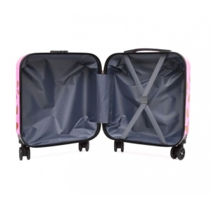 Troller pentru copii, 45x25x35 cm, aprobat pentru cabină, model pisicuță roz