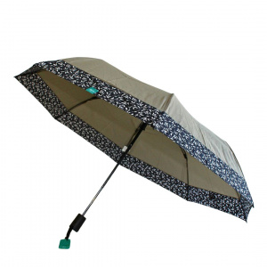 Umbrelă mini Perletti kaki model floricele - Img 1