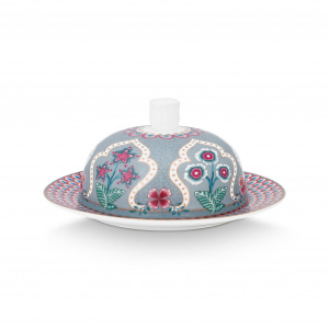 Untieră, porțelan, colecția Flower Festival, Pip Studio, 17x8cm, bleu