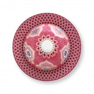 Untieră, porțelan, colecția Flower Festival, Pip Studio, 17x8cm, roz