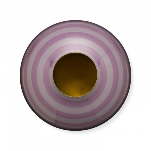 Vază decorativă din metal, dungi Lilac, 32cm, colecția Lily & Lotus, Pip Studio