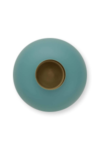 Vaza decorativă din metal, Matt Blue, 32cm, colecția Love Birds, Pip Studio