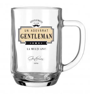 Halbă de Bere "La mulți ani!", 500 ml - Ambalată în Cutie Cadou