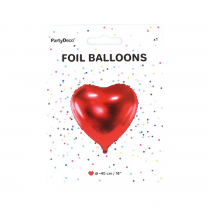 Balon party inima rosie 45 cm - Img 2