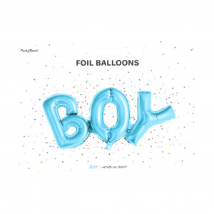 Balon party, model boy, culoarea albastru, 67x29 cm