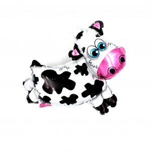 Balon zoo pentru copii Vacuta alb-negru