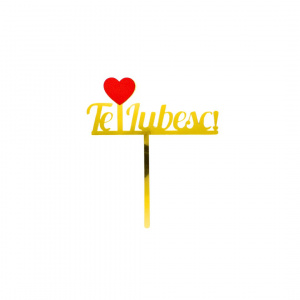 Cake Topper tort Te Iubesc ! - Img 1
