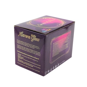 Cană cu model 3D floare roz, pereți dubli, sticlă borosilicată și inserție de sclipici, 300 ml, Aurora Glow