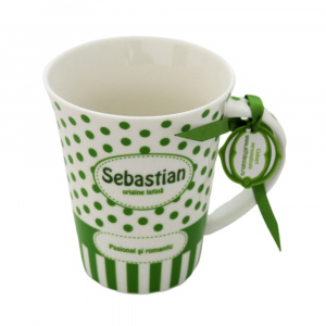 Cană din porțelan personalizată Sebastian