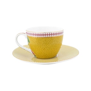 Cană espresso cu farfurioară, colecția La Majorelle, Yellow, 120 ml, Pip Studio