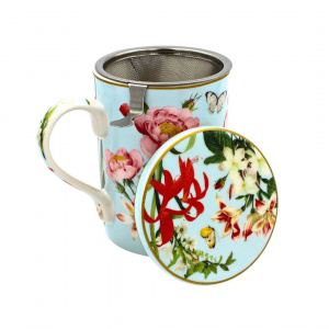 Cană porțelan Botanic Garden cu capac și infuzor 350ml - Img 4