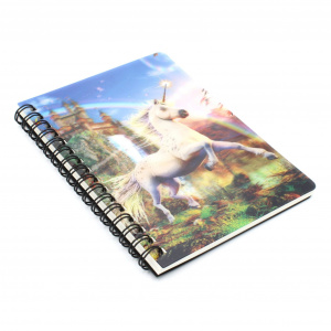 Carnețel zoo cu spirală 3D "LiveLife - Unicorn evening star"