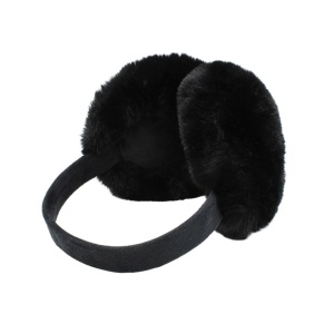 Căști pufoase mărimea XXL, pentru urechi, Antonio, Ø 14 cm, culoarea negru