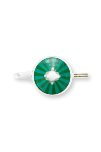 Ceainic din porțelan, Pip Studio, Medallion Emerald-Green, 1.3l, colecția Love Birds