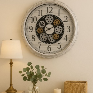 Ceas de perete, movement, 48 cm, alb