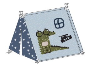 Cort de joacă pentru copii cu imprimeu crocodil