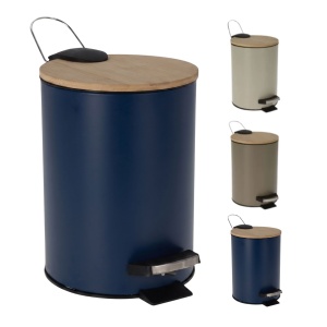 Coș de gunoi cu pedală, capacitate 3l, culoarea bleumarin, 17x24 cm