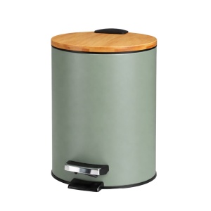 Coș de gunoi, cu pedală, capacitate 3l, culoarea verde închis, 17x24 cm