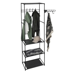 Cuier multifuncțional cu polițe și cârlige, compact și modern 50x36x170 cm
