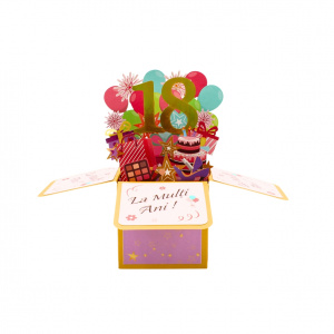 Decorațiune din hârtie Magic Pop-Ups 18 ani - Img 1