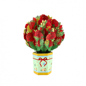 Decorațiune din hârtie Magic Pop-Ups Buchet trandafiri - Img 1