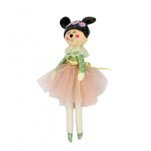 Decorațiune Zooky animăluț șoricel rochiță roz
