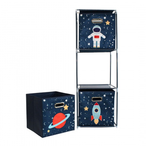 Dulap modular 3 rafturi și 3 cutii depozitare Space - Img 3
