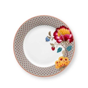 Farfurie din porțelan, Pip Studio, Khaki, 26.5 cm, colecția Blooming Tales