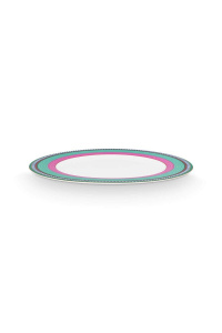 Farfurie din porțelan, Pip Studio, Stripes Pink-Green, 28cm, colecția Pip Chique - Img 2