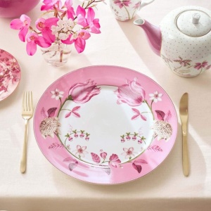 Farfurie din porțelan, Pip Studio, Tulip Pink, 23 cm, colecția Jolie