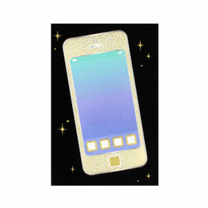 Felicitare Gold Sparkling Phone - Img 2