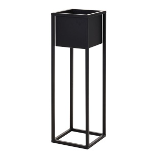 Ghiveci metalic negru pentru flori 70 cm