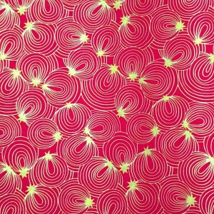 Hârtie pentru ambalat cadouri, culoarea roșu, spirală cu steluțe aurii, 200x70 cm