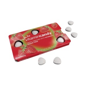 Jake Vitamin Candy – bomboane fără zahăr cu Vitamina C, căpșuni, cutie cu 12 blistere