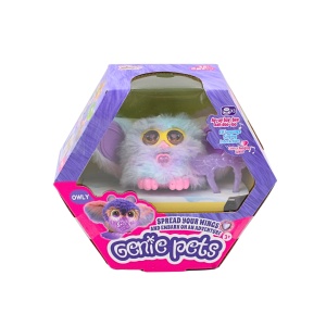 Jucărie interactivă, Genie Pets, OWLY, lumini colorate, sunete și cântece, funcție aripi, 3x LR44, 3+ ani