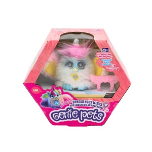 Jucărie interactivă, Genie Pets, UNI, lumini colorate, sunete și cântece, funcție aripi, 3x LR44, 3+ ani