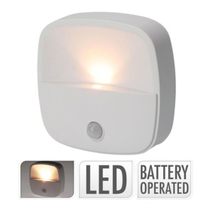 Lampă LED de noapte, cu senzor de mișcare, culoare alb, 8x7.5 cm 
