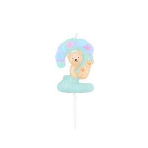 Lumânare aniversară, pentru copii, cifra 2, Giftdesign, 8 cm