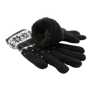Mănuși damă, Antonio, căptușeală interioară de pluș, culoare negru, one size